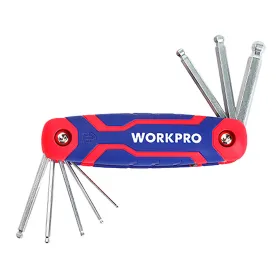Šešiakampių raktų komplektas Workpro 1,5, 2, 2,5, 3, 4, 5, 6, 8, 10 mm Kamuolys 8 Dalys