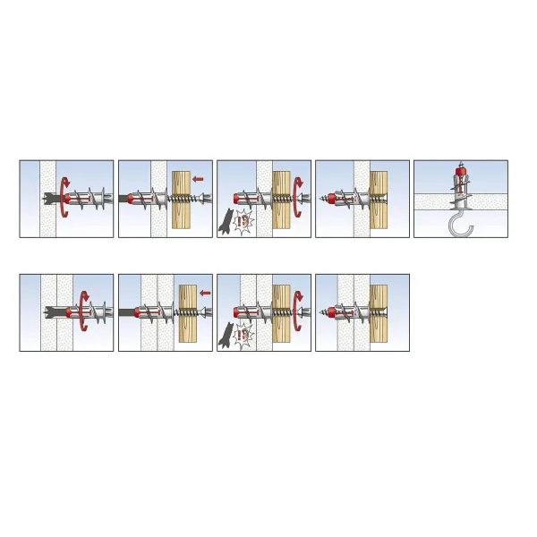 Dygliai Fischer DUOBLADE 44 x 8 mm (40 vnt.)