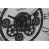 Wall Clock Home ESPRIT White Black Dark grey Iron MDF Wood 54 x 8 x 55 cm