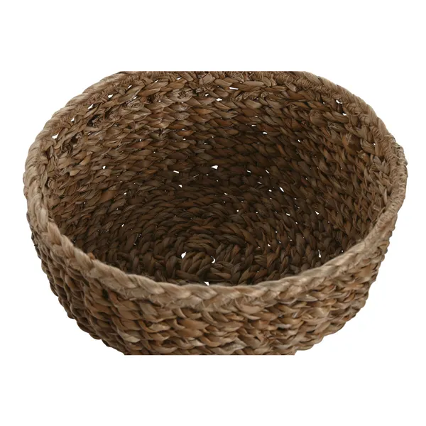 Basket set Home ESPRIT Natural Natural Fibre Boho 30 x 30 x 13 cm (3 Pieces)