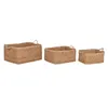 Basket set Home ESPRIT Natural Natural Fibre Boho 50 x 40 x 30 cm (3 Pieces)