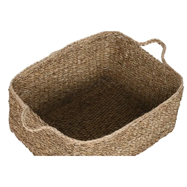 Basket set Home ESPRIT Natural Natural Fibre Boho 50 x 40 x 30 cm (3 Pieces)