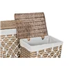 Laundry basket Home ESPRIT White Natural wicker Shabby Chic 47 x 35 x 55 cm 5 Pieces