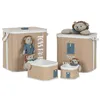 Laundry basket Home ESPRIT Green Natural Children's 44 x 44 x 45 cm 4 Pieces