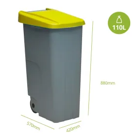 Recycling Waste Bin Denox Yellow