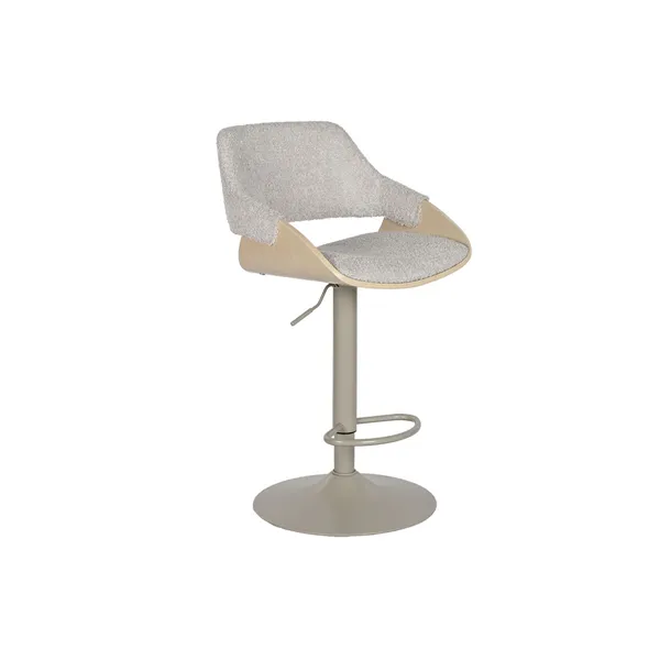 Stool Home ESPRIT Beige Grey Natural 50,5 x 50,5 x 90,5 cm