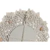 Mirror Set Home ESPRIT White Crystal Macrame Boho 20 x 1 x 20 cm (3 Pieces)