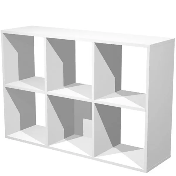 Полка Artexport Home Office 6 отделений Белый меламин 104,1 x 29,2 x 69,8 cm