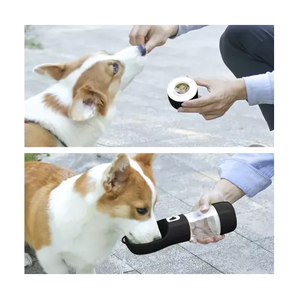 Bottle/bottle with bowl for dog Purlov 21033