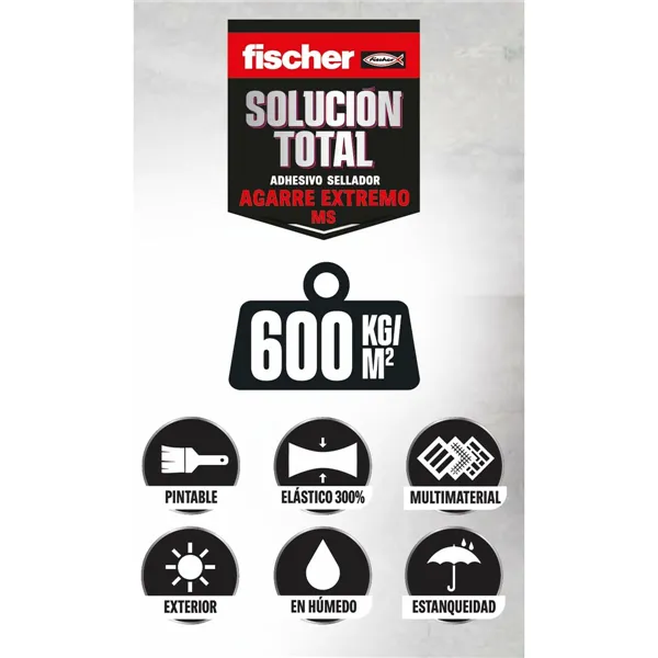 Sealer/Adhesive Fischer Solución Total 572475 White 290 ml Extra strong