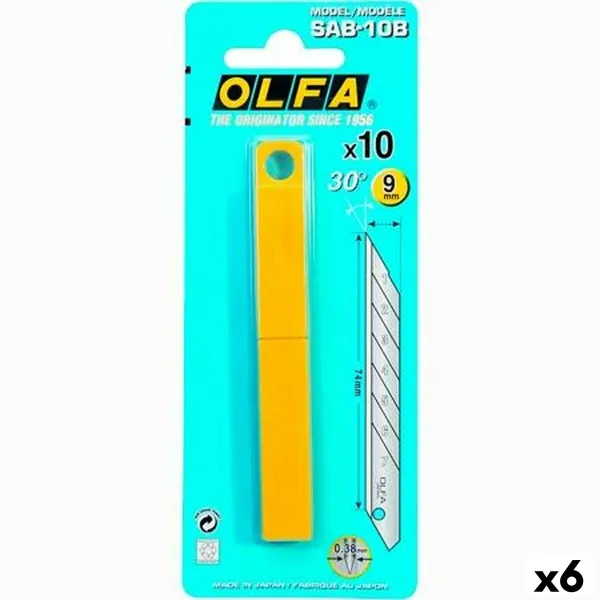Leikkurin terä Olfa 9 mm 10 Kappaletta 6 osaa