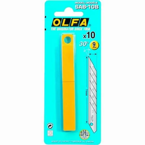 Griezēja asmens Olfa 9 mm 10 Daudzums 6 gb.