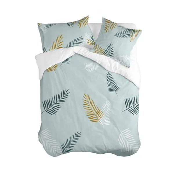 Nordic cover HappyFriday Blanc Foliage Mint Multicolour 140 x 200 cm