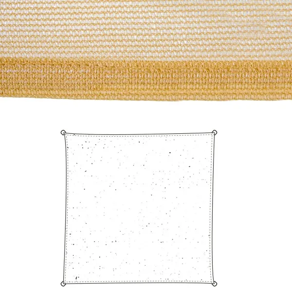 Shade Sail Vela sombreo Beige 300 x 300 x 0,5 cm Awning