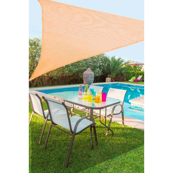 Shade Sail Vela sombreo Beige 3 x 3 m 300 x 300 x 0,5 cm Awning
