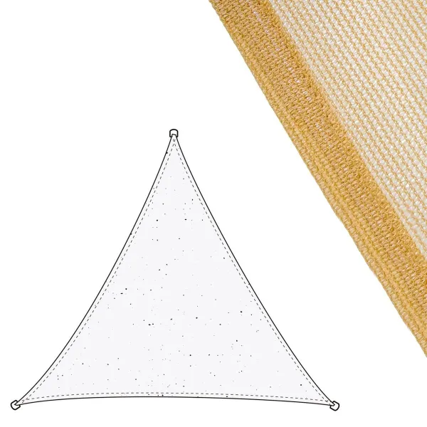 Ēnu buras Vela sombreo Bēšs 3 x 3 m 300 x 300 x 0,5 cm Audekla Nojume