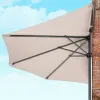 Skėtis nuo saulės 240 x 125 x 250 cm Ruskeanharmaa Alumiini