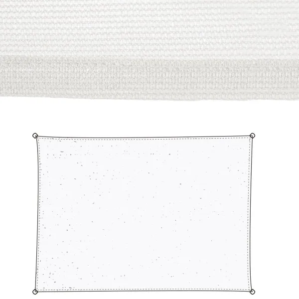Shade Sail Vela sombreo White 3 x 4 m 300 x 400 x 0,5 cm Awning