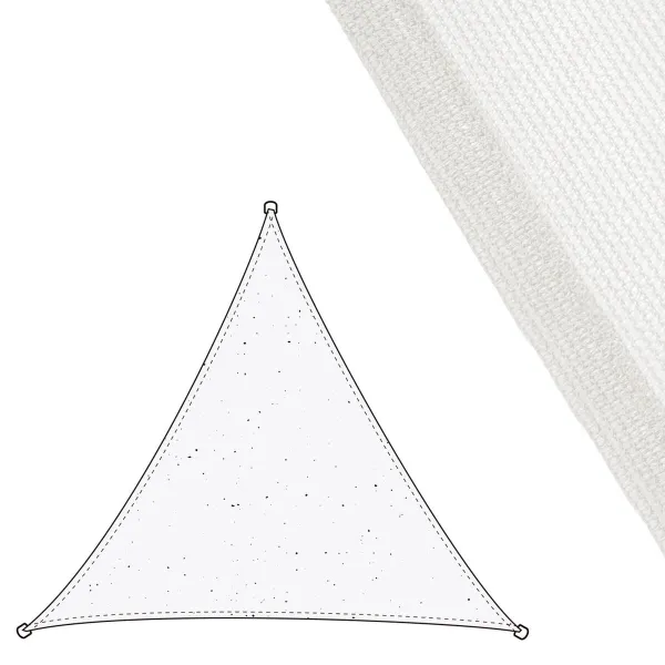 Shade Sail Vela sombreo White 3 x 3 m 300 x 300 x 0,5 cm Awning