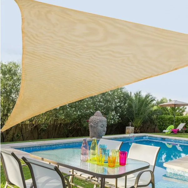 Shade Sail Vela sombreo White 3 x 3 m 300 x 300 x 0,5 cm Awning