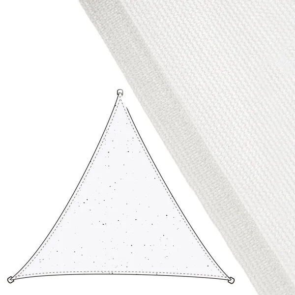 Shade Sail Vela sombreo White 5 x 5 m 500 x 500 x 0,5 cm Awning