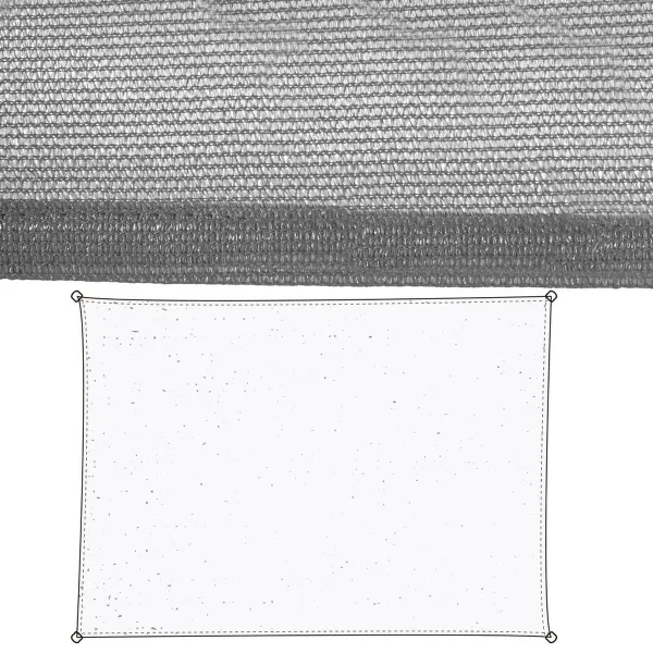 Shade Sail Vela sombreo Grey 3,5 x 5 m 90 x 180 x 0,5 cm 350 x 500 x 0,5 cm Awning