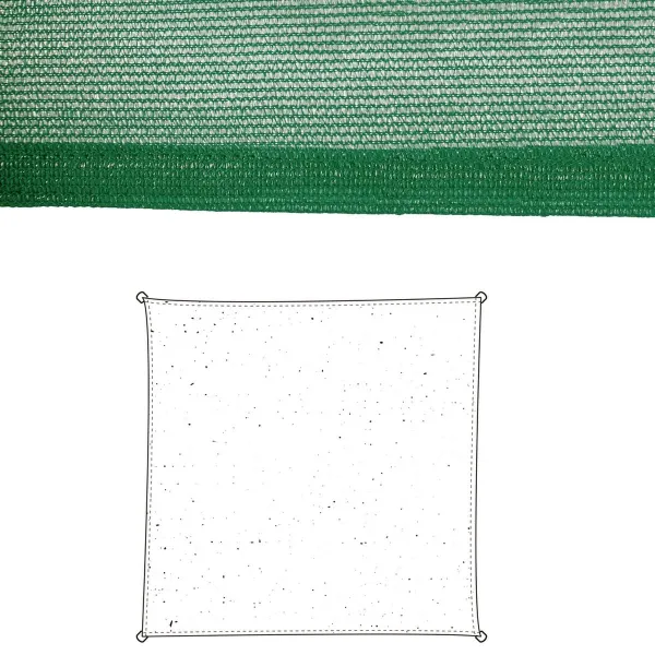 Shade Sail Vela sombreo Green 300 x 300 x 0,5 cm Awning