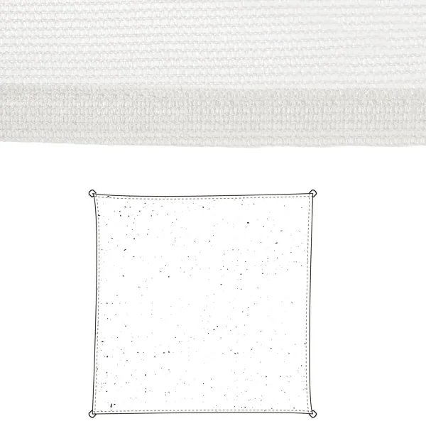 Šešėlinės burės Vela sombreo Balta 3 x 3 m 300 x 300 x 0,5 cm Žaliuzės