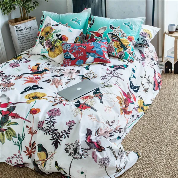 Nordic cover HappyFriday Birds of paradise Multicolour 200 x 200 cm