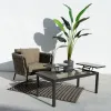 Valgomojo stalas Agnes 120 x 60 x 48,5 cm Aliuminis