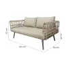 Двухместный диван Ariki Сталь ротанг синтетический ротанг 161 x 84 x 67 cm