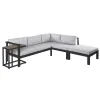 Garden sofa Agnes Graphite 224 x 224 x 65,5 cm Corner