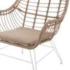 Garden chair Ariki 65 x 62 x 76 cm synthetic rattan Steel White