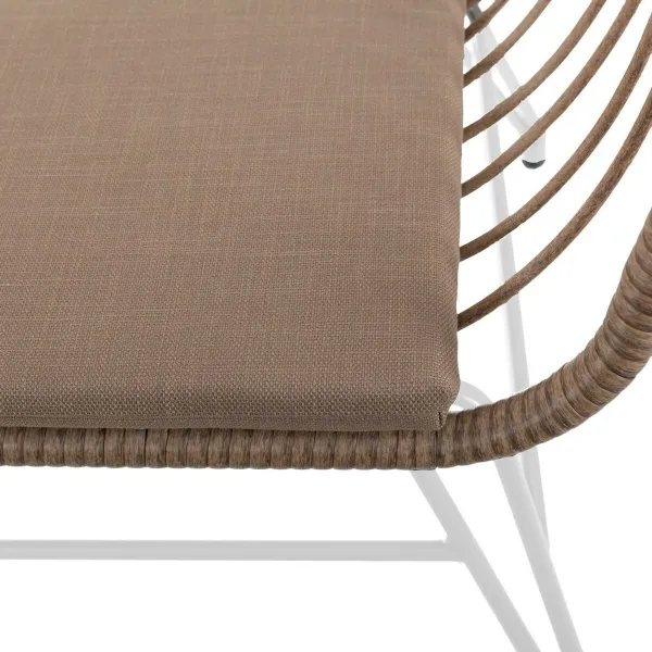 Садовое кресло Ariki 121 x 62 x 76 cm синтетический ротанг Сталь Белый