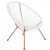 Garden sofa Acapulco 73 x 80 x 85 cm Red White Rattan
