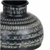 Vase Black Aluminium 15 x 15 x 13 cm