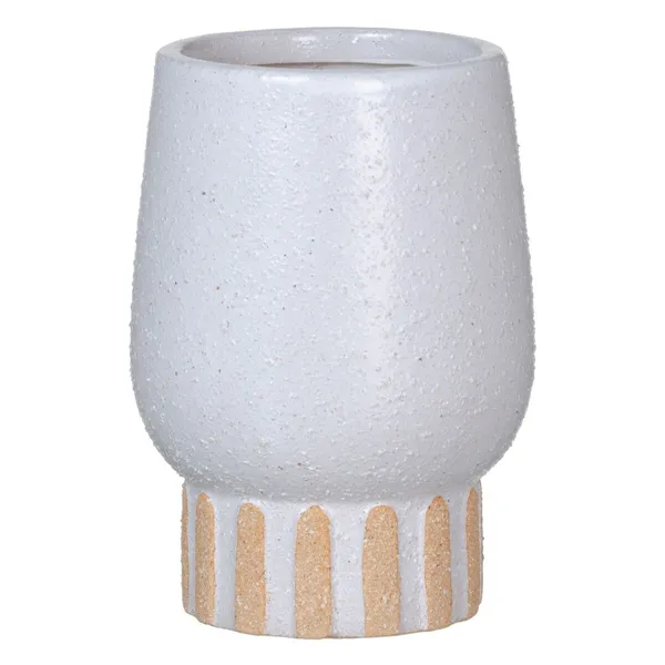 Vase White Ceramic 12,5 x 12,5 x 18 cm