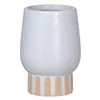 Vase White Ceramic 12,5 x 12,5 x 18 cm