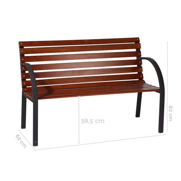 Soliņš 120 x 62 x 82 cm Koks Tērauds Riekstkoks Dārzs