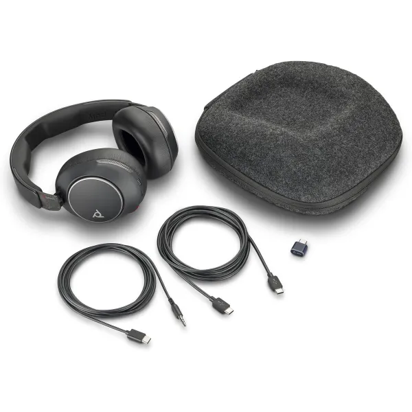 Bluetooth ausinės Poly Voyager Surround 80 UC Juoda