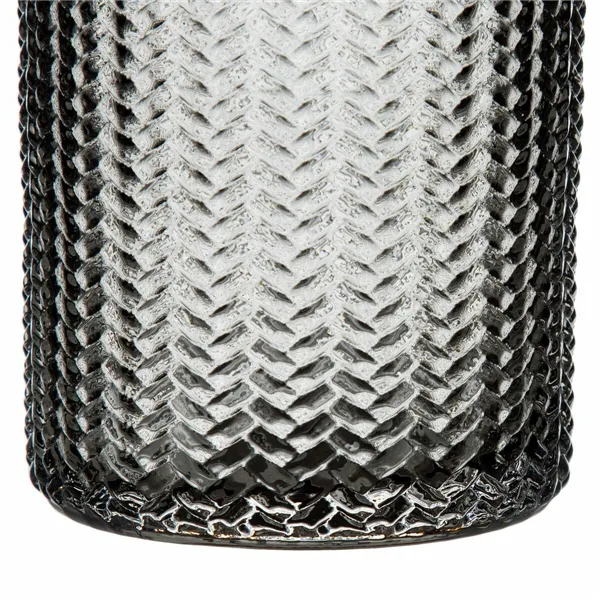 Vase Grey Glass 10 x 10 x 25 cm