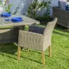Garden chair Patsy Grey Wood Rattan 58 x 63 x 86 cm