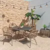 Садовое кресло Ariki 57 x 62 x 80 cm синтетический ротанг Сталь Графитовый