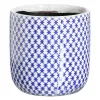 Set of Planters Blue Terracotta 19 x 19 x 17 cm Circular (2 Units)