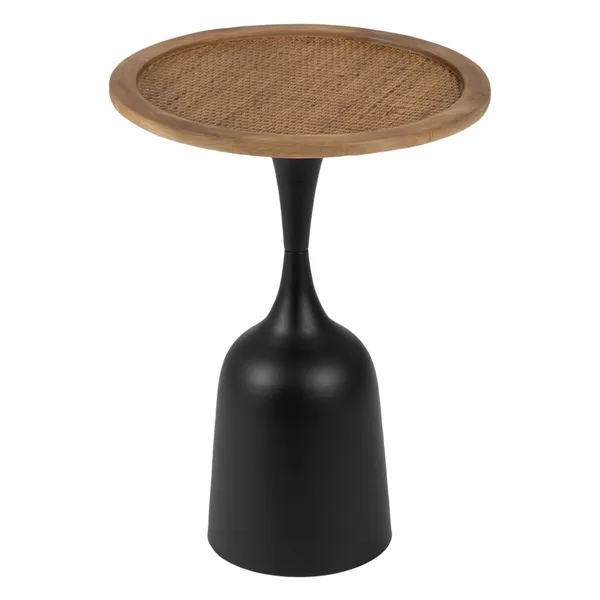 Side table Black Golden Iron 40 x 40 x 52 cm