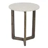 Side table Brown Beige Mother of pearl MDF Wood 45 x 45 x 55 cm