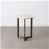 Side table Brown Beige Mother of pearl MDF Wood 45 x 45 x 55 cm