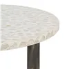 Side table Brown Beige Mother of pearl MDF Wood 45 x 45 x 55 cm