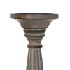 Candle Holder White Natural Iron Mango wood 18 x 18 x 53,3 cm