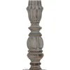 Candle Holder White Natural Iron Mango wood 18 x 18 x 53,3 cm